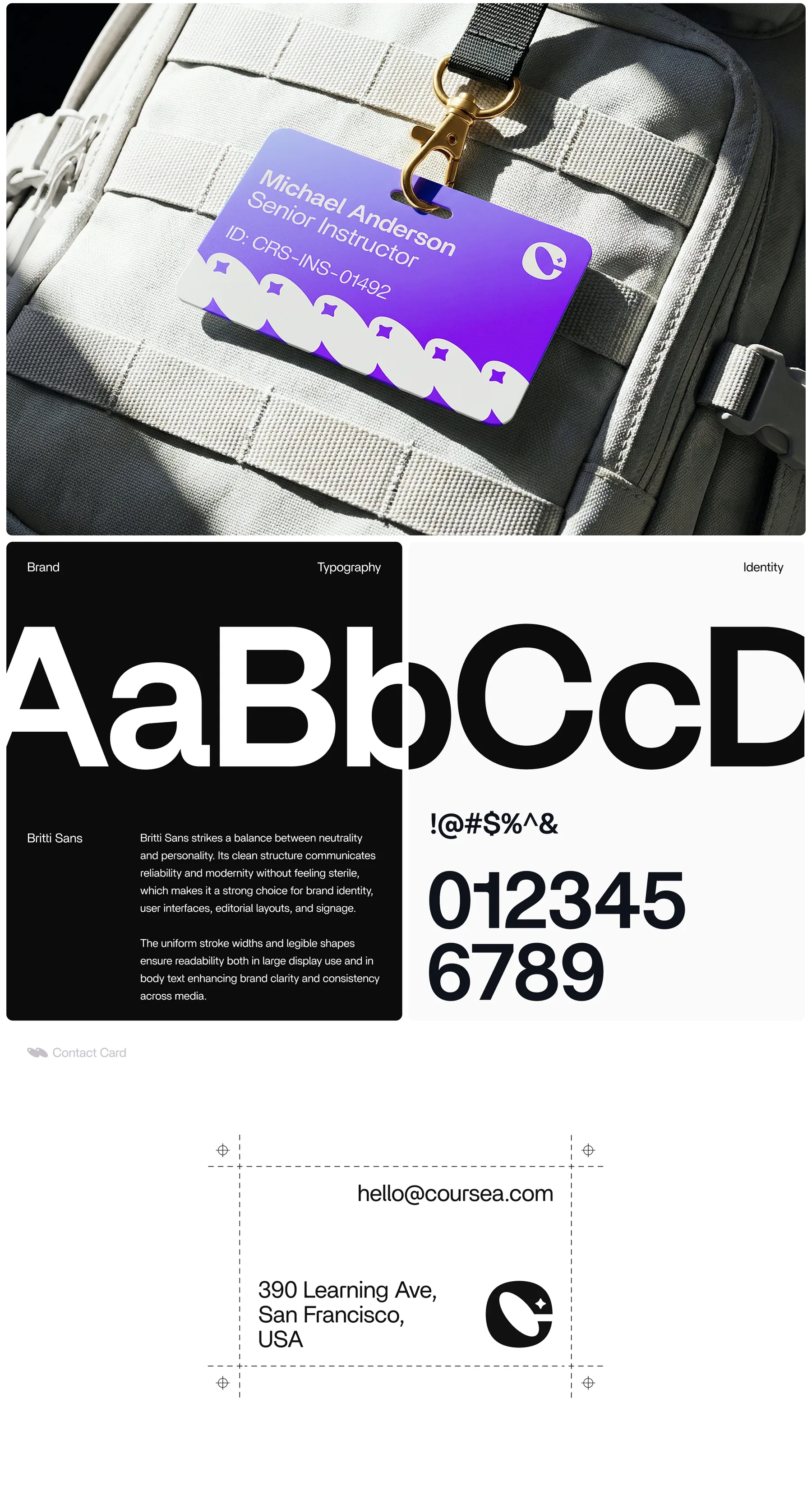 Coursea typography and identity system